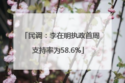 民调：李在明执政首周支持率为58.6%