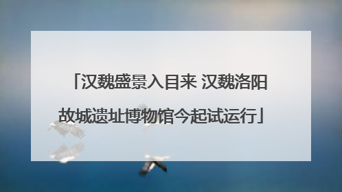 汉魏盛景入目来 汉魏洛阳故城遗址博物馆今起试运行