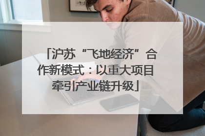 沪苏“飞地经济”合作新模式：以重大项目牵引产业链升级