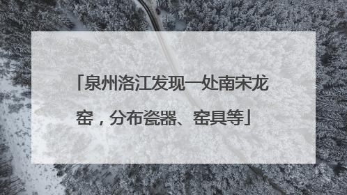泉州洛江发现一处南宋龙窑，分布瓷器、窑具等