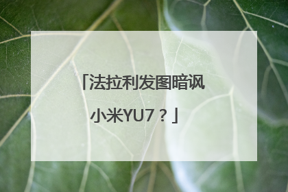 法拉利发图暗讽小米YU7？