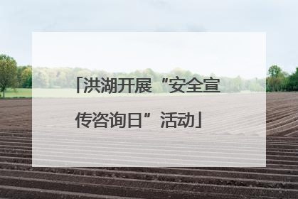 洪湖开展“安全宣传咨询日”活动