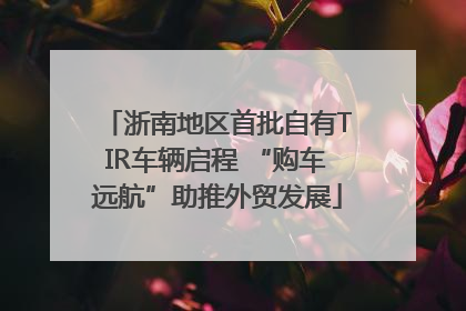 浙南地区首批自有TIR车辆启程 “购车远航”助推外贸发展