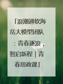 浪潮通软海岳大模型团队：青春逐浪，智启新程｜青春思政课