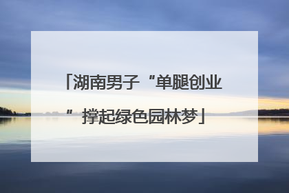 湖南男子“单腿创业”撑起绿色园林梦