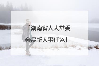 湖南省人大常委会最新人事任免