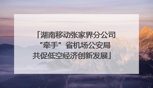 湖南移动张家界分公司“牵手”省机场公安局 共促低空经济创新发展