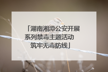 湖南湘潭公安开展系列禁毒主题活动 筑牢无毒防线