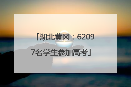 湖北黄冈：62097名学生参加高考