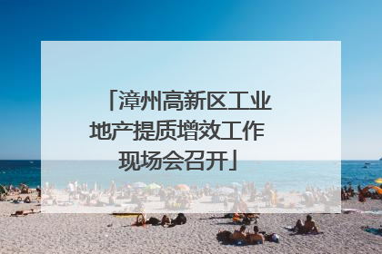 漳州高新区工业地产提质增效工作现场会召开