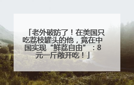 老外破防了！在美国只吃荔枝罐头的他，竟在中国实现“鲜荔自由”：8元一斤敞开吃！