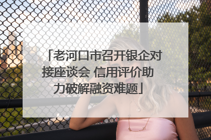 老河口市召开银企对接座谈会 信用评价助力破解融资难题