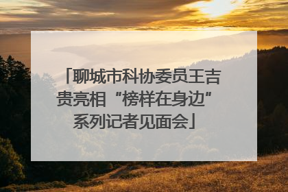 聊城市科协委员王吉贵亮相“榜样在身边”系列记者见面会