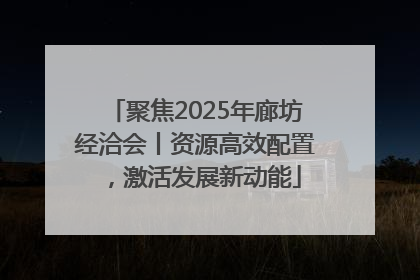聚焦2025年廊坊经洽会丨资源高效配置，激活发展新动能