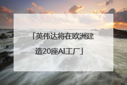 英伟达将在欧洲建造20座AI工厂