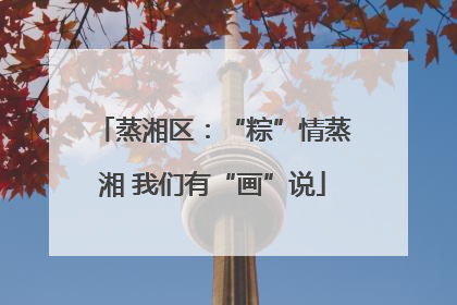 蒸湘区：“粽”情蒸湘 我们有“画”说