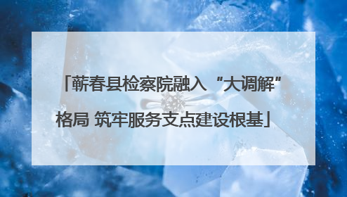 蕲春县检察院融入“大调解”格局 筑牢服务支点建设根基