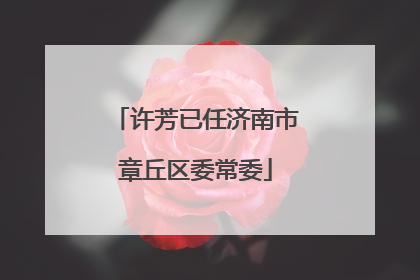 许芳已任济南市章丘区委常委