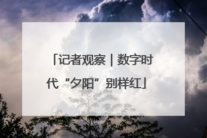 记者观察｜数字时代“夕阳”别样红