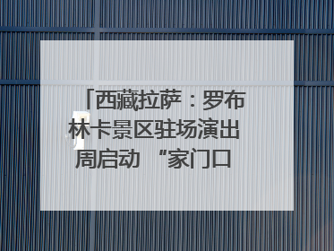 西藏拉萨：罗布林卡景区驻场演出周启动 “家门口”享文化盛宴