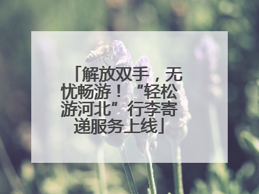 解放双手，无忧畅游！“轻松游河北”行李寄递服务上线