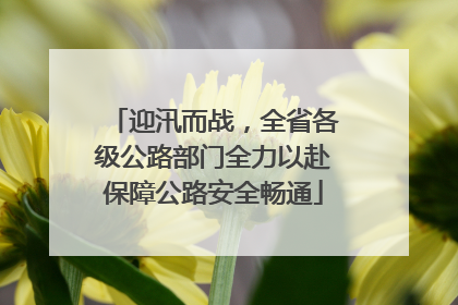 迎汛而战，全省各级公路部门全力以赴保障公路安全畅通