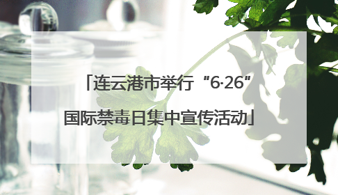 连云港市举行“6·26”国际禁毒日集中宣传活动