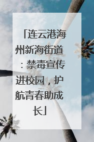 连云港海州新海街道：禁毒宣传进校园，护航青春助成长