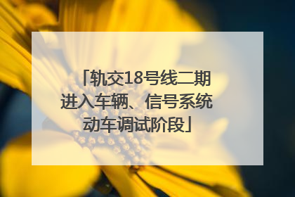 轨交18号线二期进入车辆、信号系统动车调试阶段