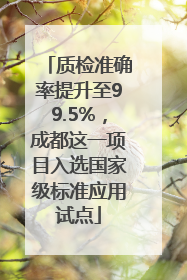 质检准确率提升至99.5%，成都这一项目入选国家级标准应用试点