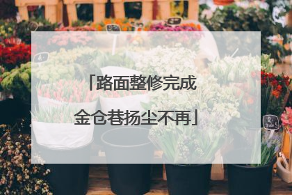 路面整修完成 金仓巷扬尘不再