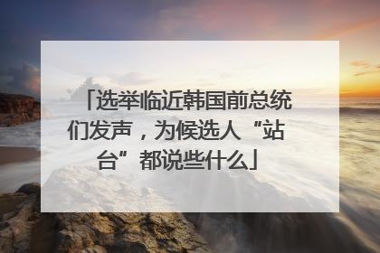 选举临近韩国前总统们发声，为候选人“站台”都说些什么