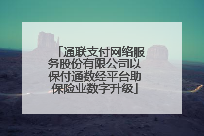 通联支付网络服务股份有限公司以保付通数经平台助保险业数字升级