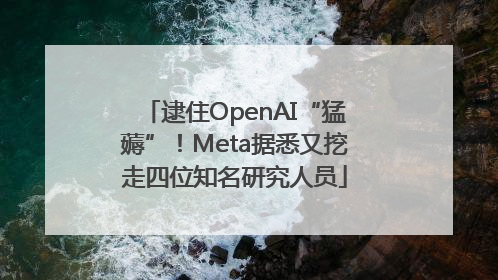 逮住OpenAI“猛薅”！Meta据悉又挖走四位知名研究人员