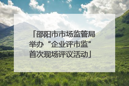邵阳市市场监管局举办“企业评市监”首次现场评议活动