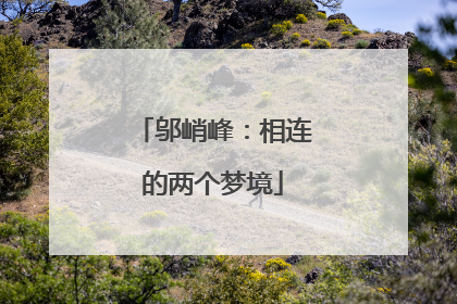 邬峭峰：相连的两个梦境