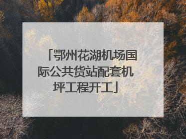 鄂州花湖机场国际公共货站配套机坪工程开工
