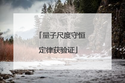 量子尺度守恒定律获验证