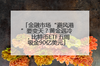 金融市场“避风港”要变天？黄金遇冷，比特币ETF五周吸金90亿美元