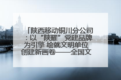 陕西移动铜川分公司：以“陕耀”党建品牌为引擎 绘就文明单位创建新画卷——全国文明单位创建纪实