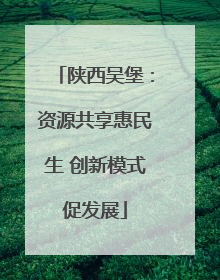 陕西吴堡：资源共享惠民生 创新模式促发展