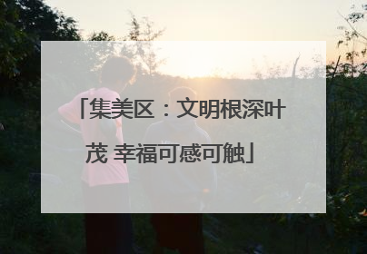 集美区：文明根深叶茂 幸福可感可触