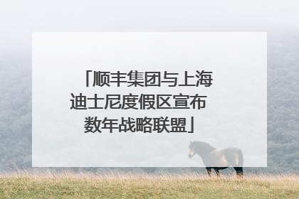 顺丰集团与上海迪士尼度假区宣布数年战略联盟