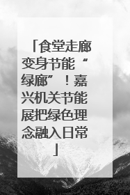 食堂走廊变身节能“绿廊”！嘉兴机关节能展把绿色理念融入日常