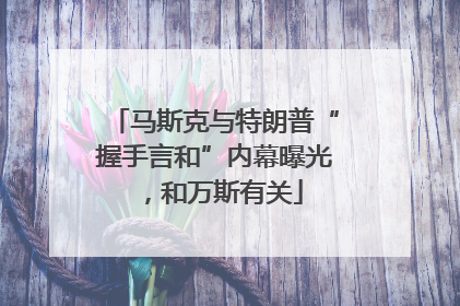 马斯克与特朗普“握手言和”内幕曝光，和万斯有关