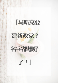 马斯克要建新政党？名字都想好了！