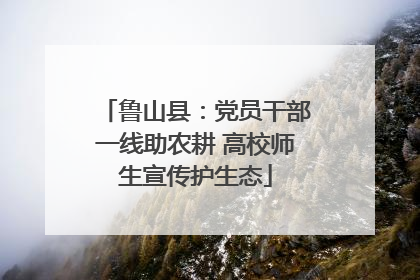 鲁山县：党员干部一线助农耕 高校师生宣传护生态