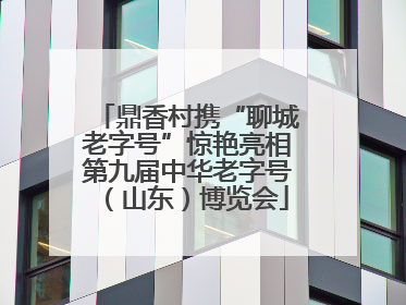 鼎香村携“聊城老字号”惊艳亮相第九届中华老字号（山东）博览会