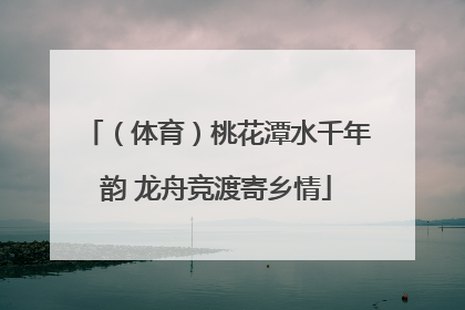 （体育）桃花潭水千年韵 龙舟竞渡寄乡情