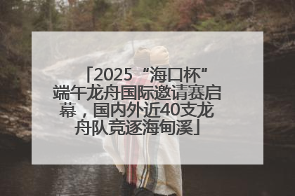 2025“海口杯”端午龙舟国际邀请赛启幕，国内外近40支龙舟队竞逐海甸溪